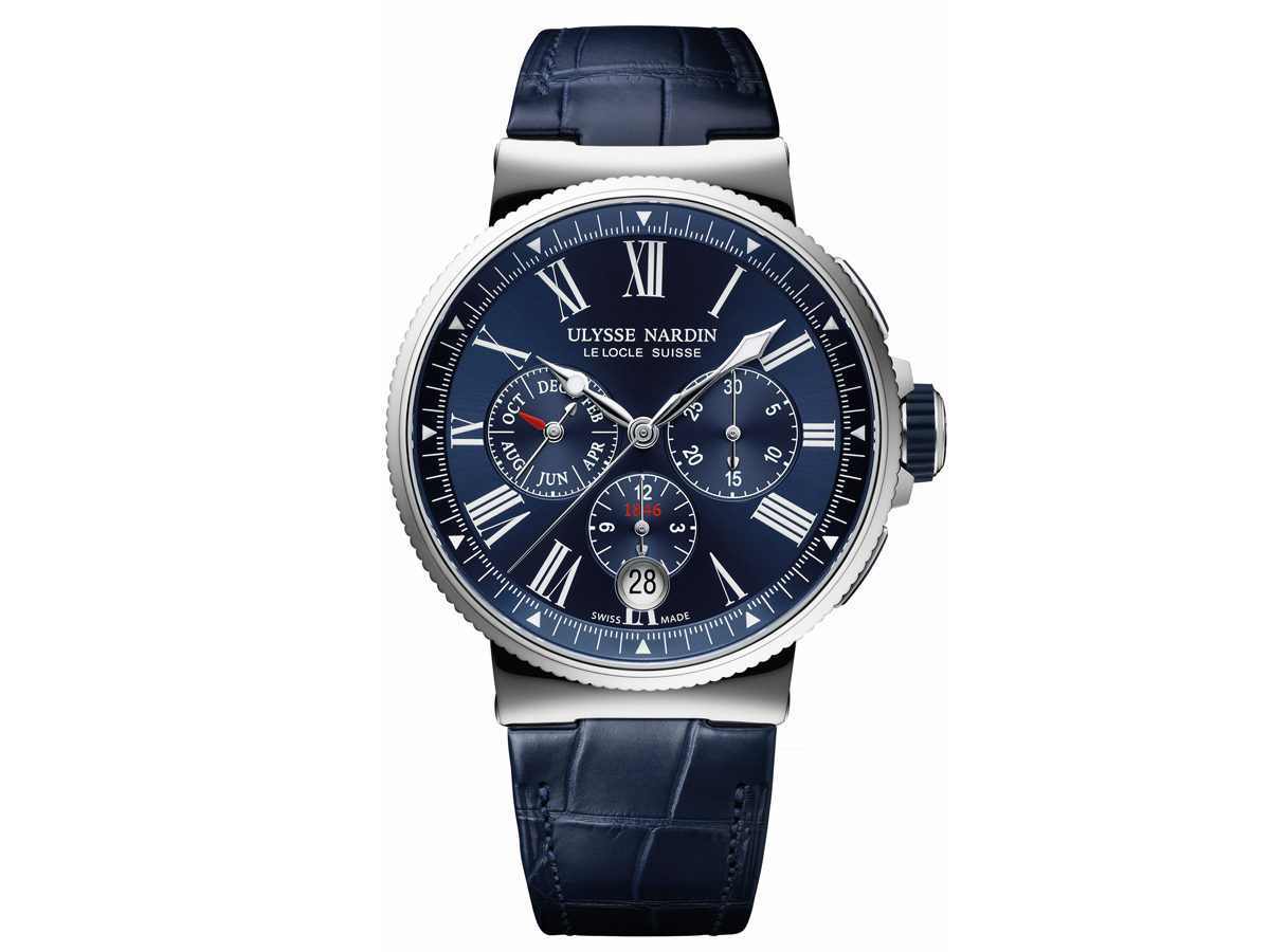 ulysse nardin marine chronograph annual calendar uhr uhren luxusuhren schweiz