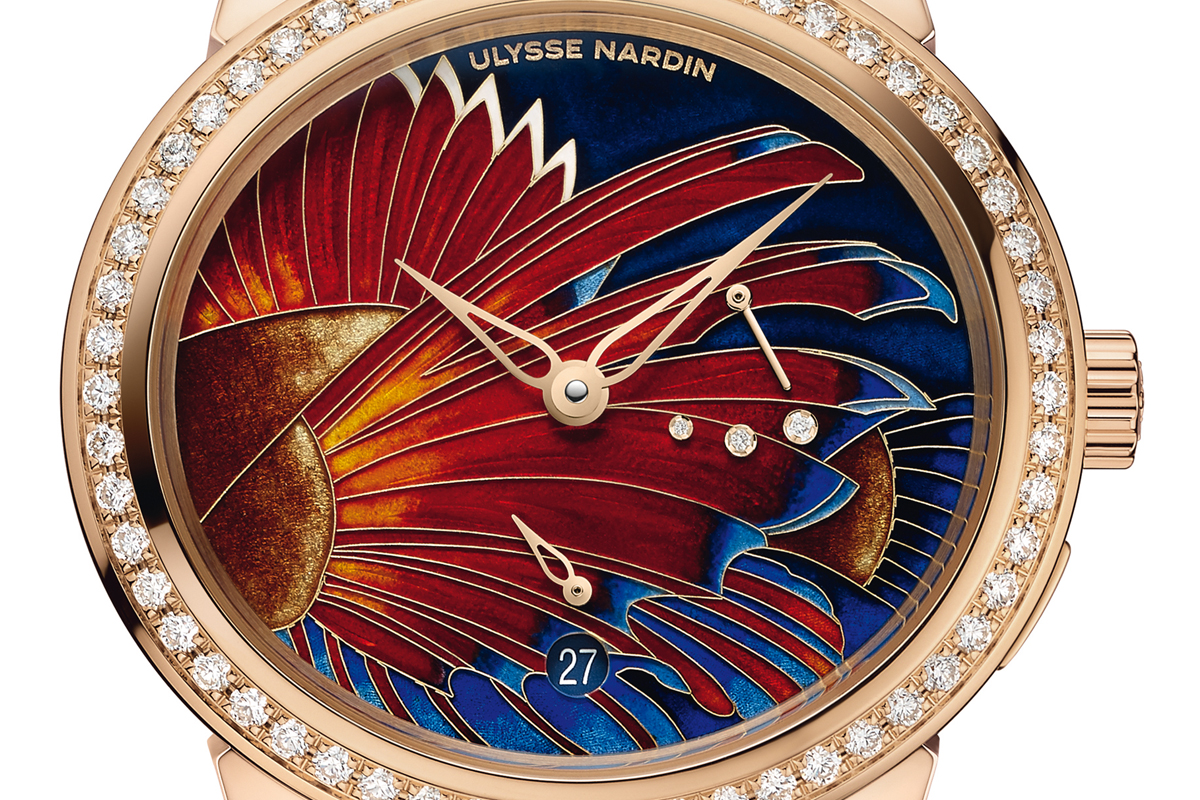 ulysse nardin jade lionfish damenuhren damenuhr email cloisonné rotgold diamanten