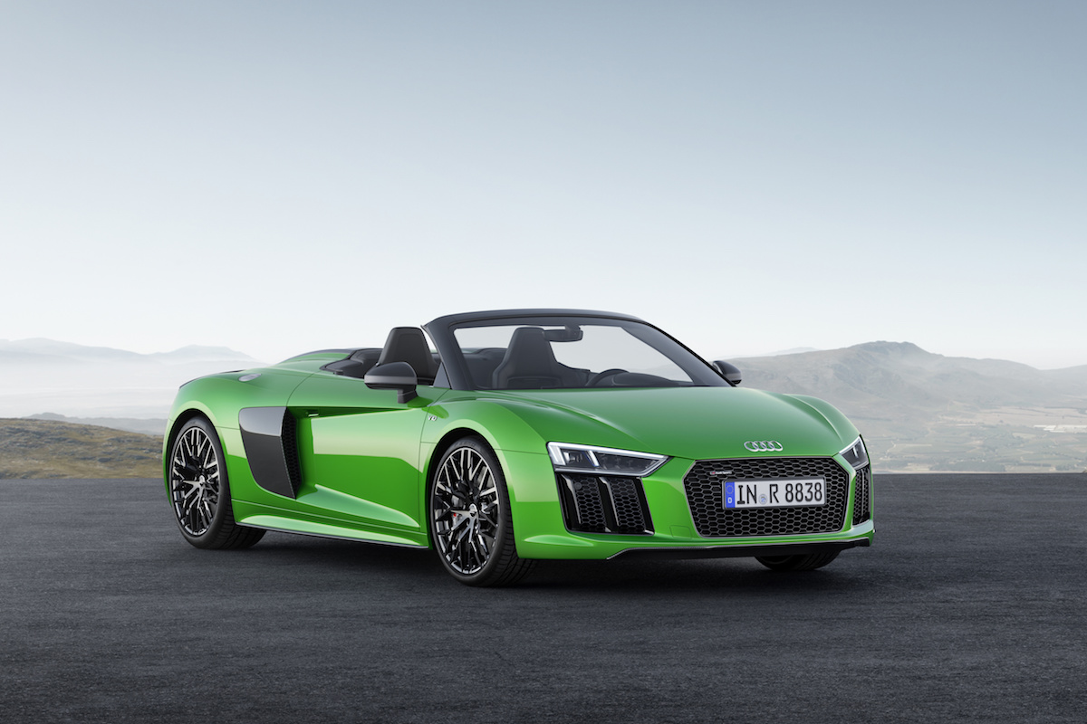 audi r8 v10 plus convertible models sports car soft-top fastest engine performance all-wheel-drive carbon