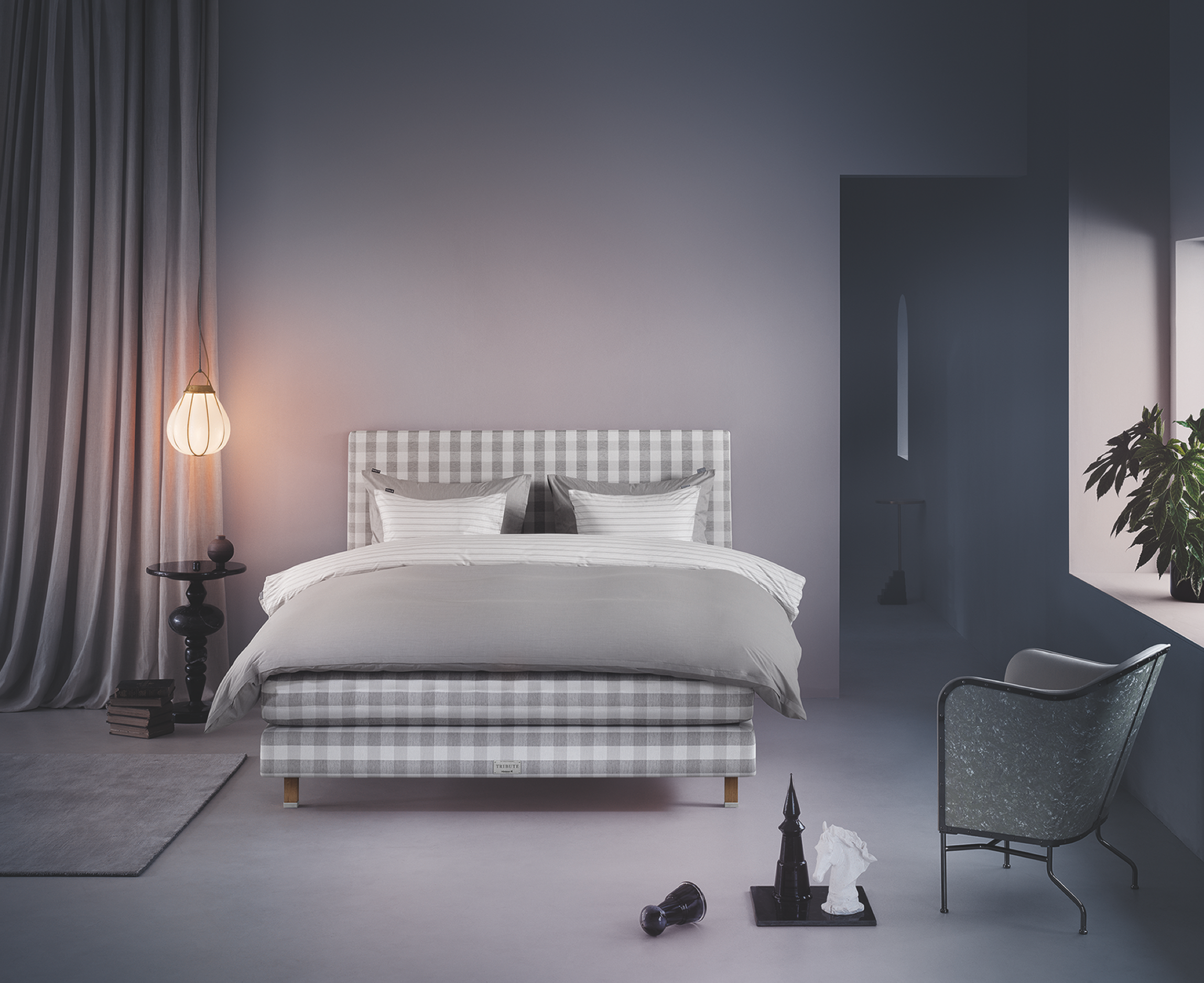 Schlafzimmer Boxspringbett taupe Design Bett Möbel Style