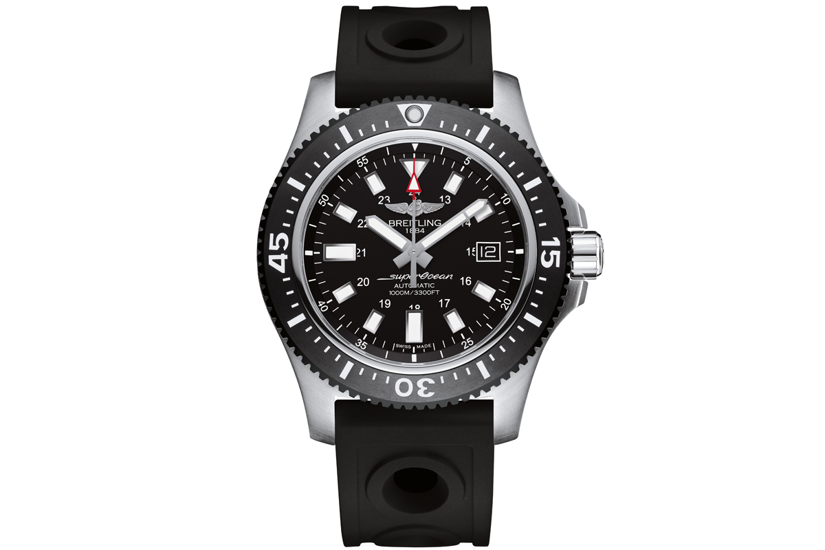 breitling luxury watches men gentlemen diving blue black superocean 44