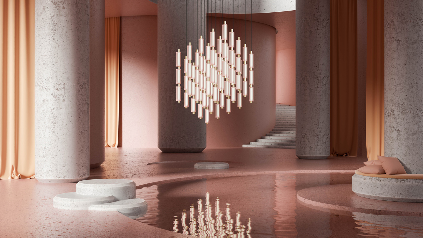 Leuchte „Metropol“ modular kombiniert