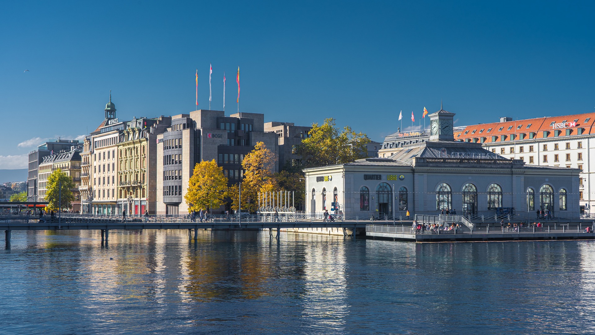Stadtbild Genfer See