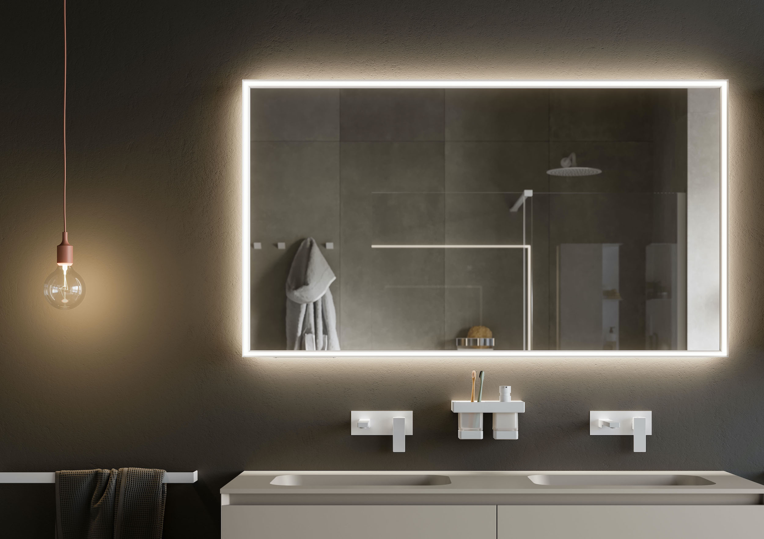 inda mirrors lights lighting furniture furnishing bathroom luxury luxurious 2023 trends music-in-the-bathroom